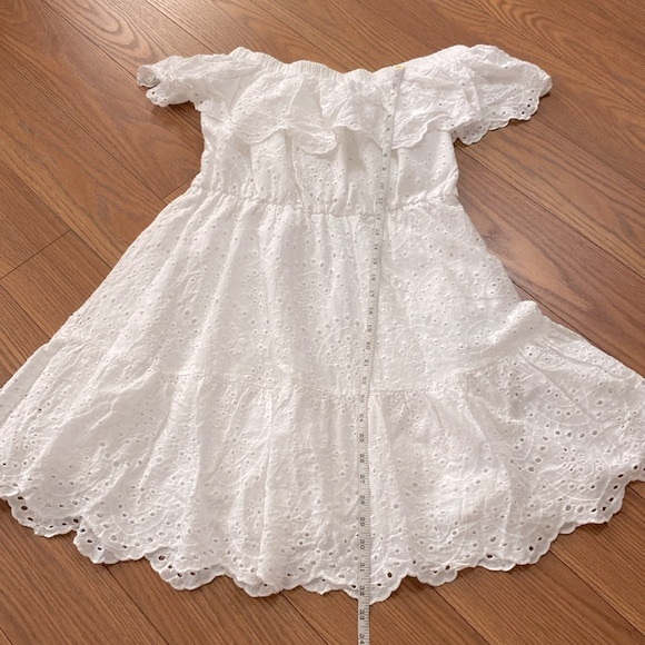 SHEIN plus woman’s off the shoulder foldover front schiffy white dress sz 1XL - Picture 16 of 16